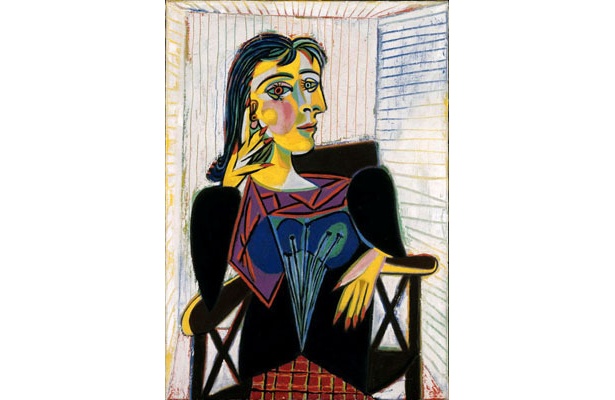 《ドラ・マールの肖像》 1937年（C）2008-Succession Pablo Picasso-SPDA〔JAPＡN〕（C）Photo RMN-（C）Jean-Gilles Berizzi/distributed by DNPAC　国立新美術館にて展示