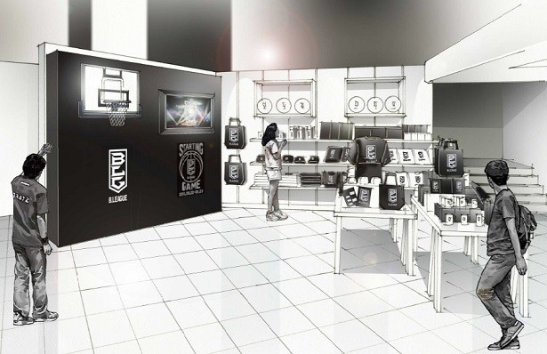 【写真を見る】「B.LEAGUE」の世界観を表現したような店内