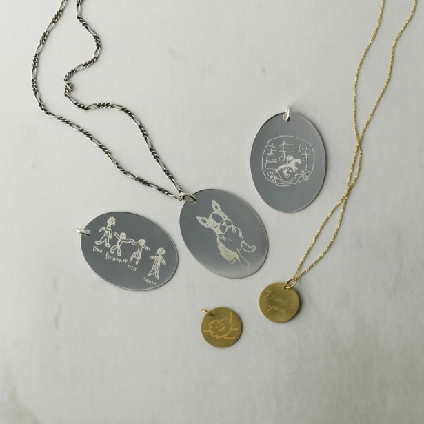 Drawing charm 子供が描いた絵や、思い出の手紙をアクセサリーに
