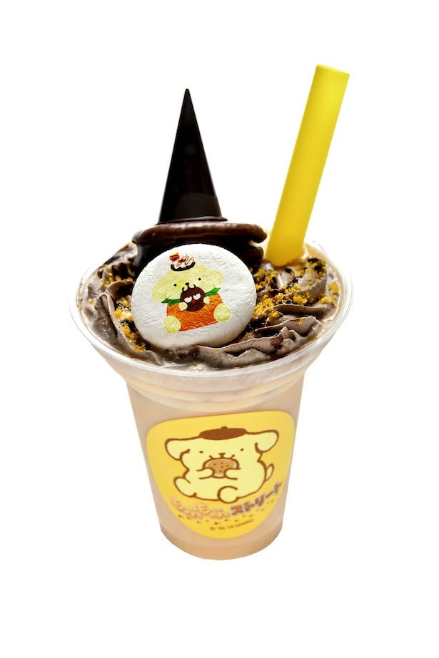 ハロウィーン限定、ポムポムプリンのクリームプリンシェイク(600円)