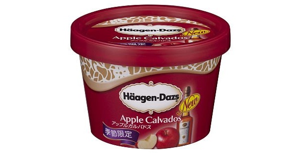 9/28(月)発売、季節限定｢ハーゲンダッツ アイスクリーム ミニカップ『アップルカルバドス』｣は味わい深い(284円)