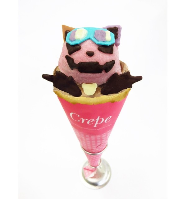 【写真を見る】クレープの中におばけが隠れている「モジャヴのドッキリクレープ☆」(800円)