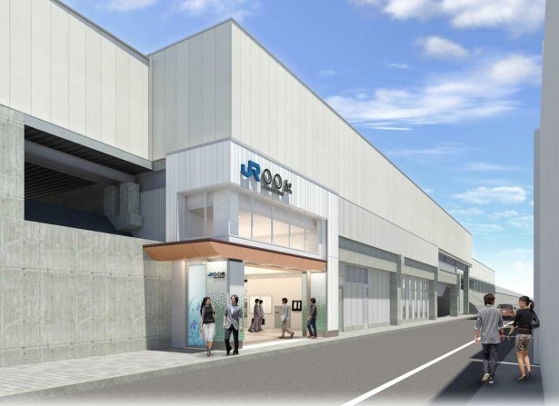 淀川の渡し舟をイメージした都島駅。水運とともに歩んできた都島を表している
