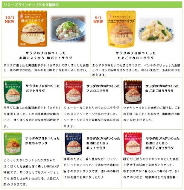 同シリーズは8種類も展開。毎晩の晩酌が更に楽しくなる！