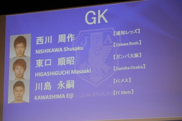 GKでは川島永嗣選手が復帰した