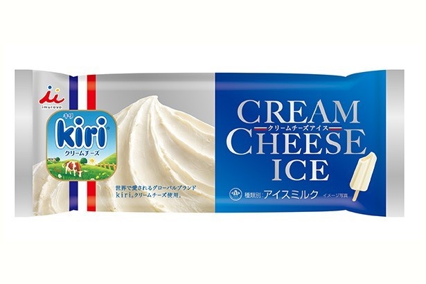 世界的なチーズメーカーとのコラボアイスは、kiriのクリームチーズならではのなめらかさとクリーミーな味わいをリアルに再現/井村屋「クリームチーズアイス」(140円)