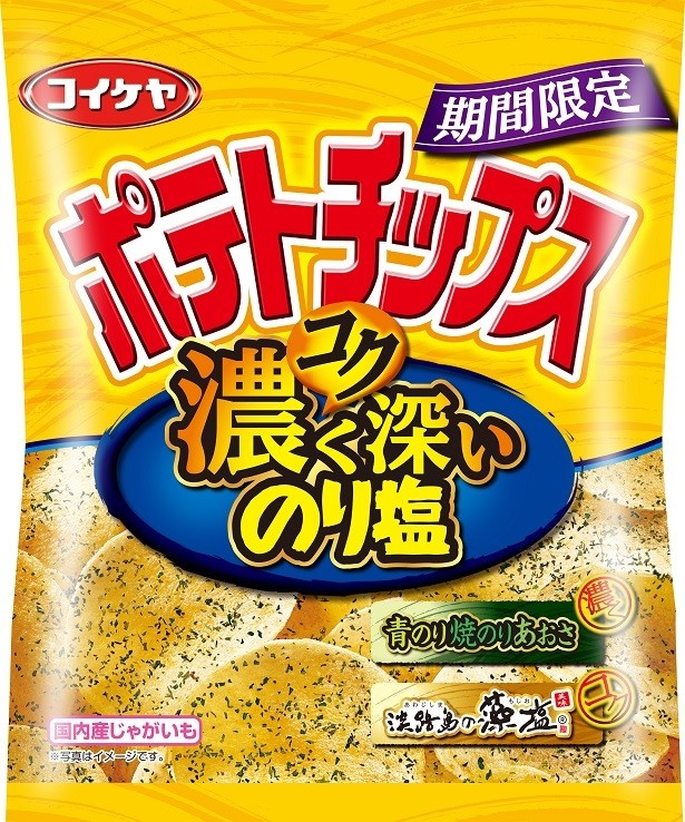 【写真を見る】9月に発売された「ポテトチップス 濃く深いのり塩」など、味のバリエーションが豊富