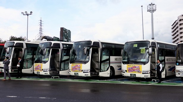 名古屋駅からバス1本で到着する