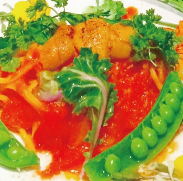 旬の食材を使ったパスタ