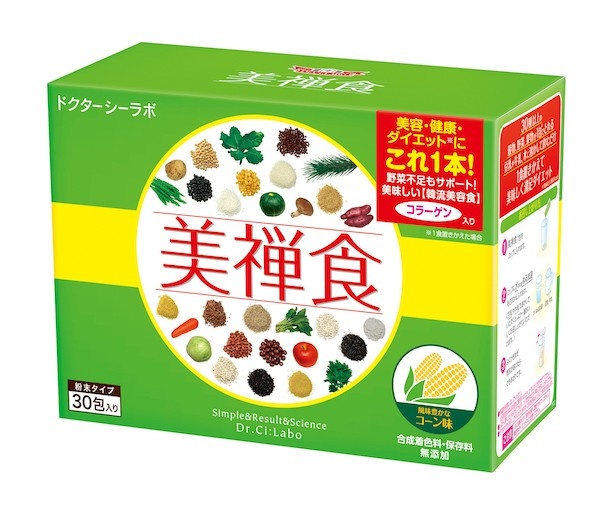 30種以上の穀物、野菜、果物と、豊富な食物繊維配合で、栄養たっぷりの「美禅食」