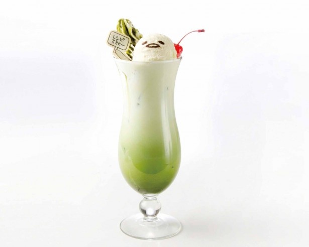 ぐでたまアイスと抹茶が相性抜群の「ぐでたまアイス付き ぐで抹茶らて」(税抜800円)