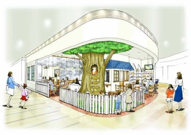 神奈川県相模原市にある商業施設「アリオ橋本」に出店する「世界名作劇場 Fan Fun Kitchen(ファン ファン キッチン)」のエントランスイメージ