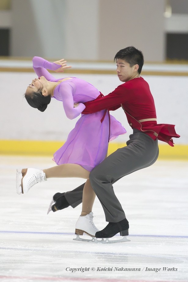 美しいペアスピンを見せる。モントリオールでの練習では、トップ選手達から良い刺激を受けているようだ