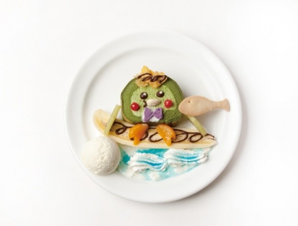 「波乗り豊満寒の抹茶ロールケーキ」(税抜900円)は11月28日から提供/カフェ コスタメサ なんばパークス店