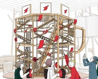 人と人がつながるクリスマス！コーヒーを淹れると巨大ピタゴラ楽器が作動