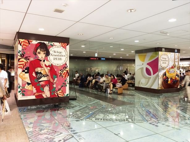 東京駅改札内地下1階の館内装飾イメージ