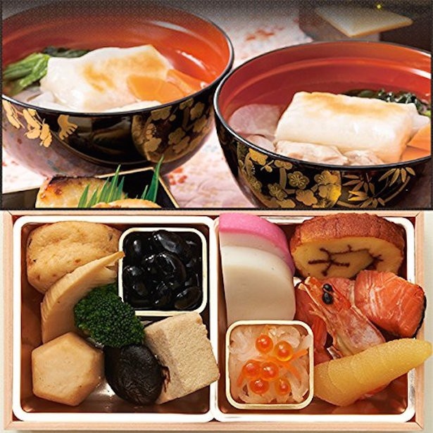 「東京正直屋 洋中お節 優美」(1500円～)はお雑煮のおためしもできる！