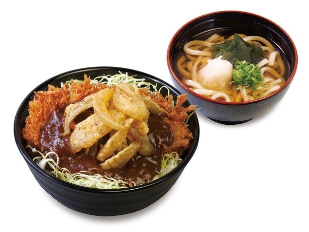 「デミかつ丼 ミニうどんセット」(690円)