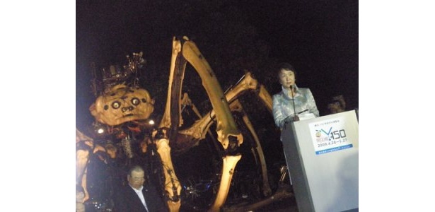 林 文子横浜新市長が「Y150はじまりの森」にいらっしゃいました