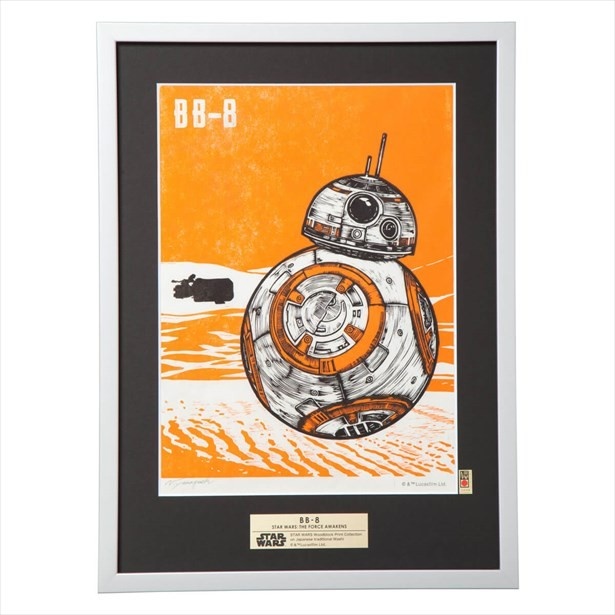 【写真を見る】木版画となった「BB-8」