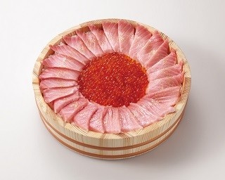 鮮極鮭いくら50貫分と大とろ25貫分！かっぱ寿司の超豪華な大桶寿司