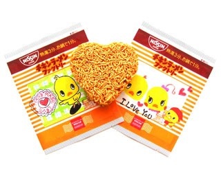 バレンタイン企画！ハート形のチキンラーメンを作ろう