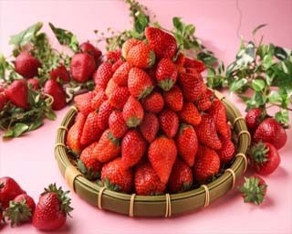 フレッシュないちごがかご盛り！あまおう祭り
