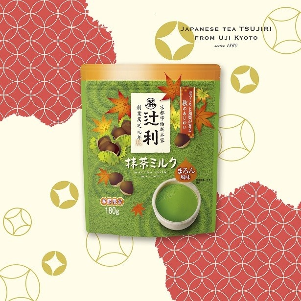 【写真を見る】2016年8月23日(火)に発売された「＜辻利＞抹茶ミルク まろん風味（180g）」