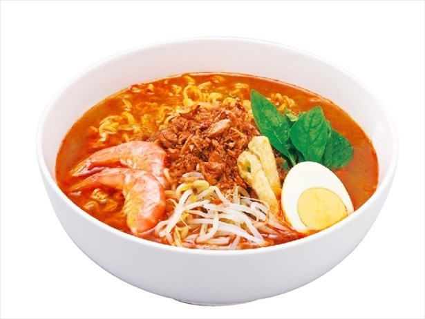 えびの香りとコクに、濃厚なチリペーストとえびの出汁がたっぷり効いたスープが特徴の「スパイシーえび麺」(イメージ)