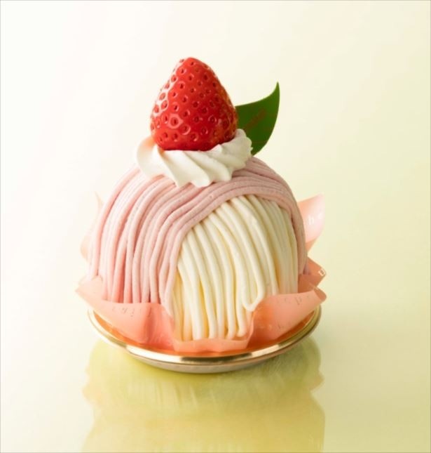 【写真を見る】「苺とミルクのモンブラン」(356円)