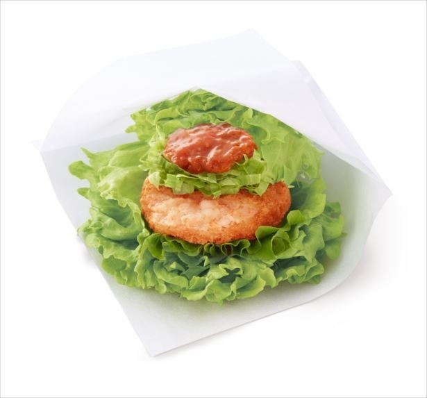 【写真を見る】「モスの菜摘リッチ海老カツ　蟹チリソース」(430円)