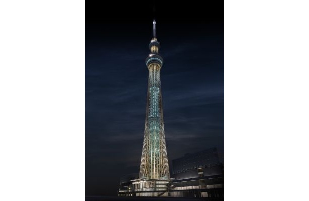 スカイツリー(R)の剛直で潔いライトアップ