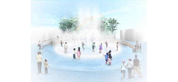 夜には幻想的な空間が演出される新エリアの「マジカルミスト」