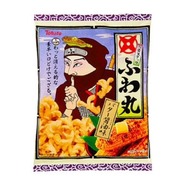 【写真を見る】「忍者スナック　ふわ丸・バター醤油味」(参考小売価格税別122円)