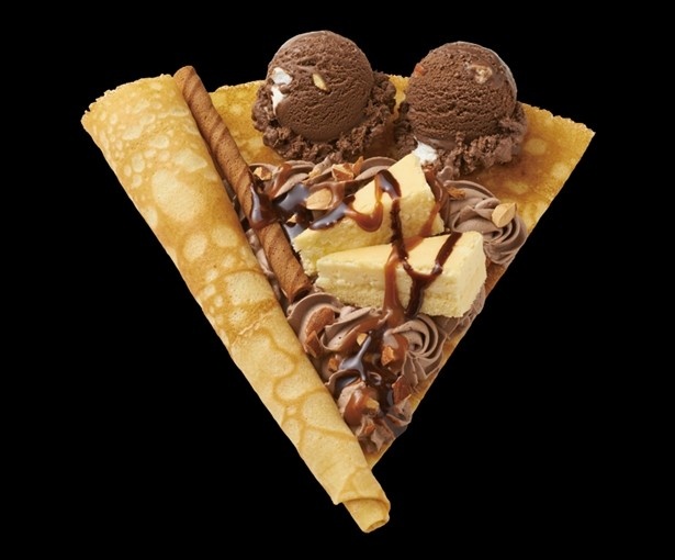 「ラスカルアイスクリームクレープ  チョコキャラチーズケーキ」