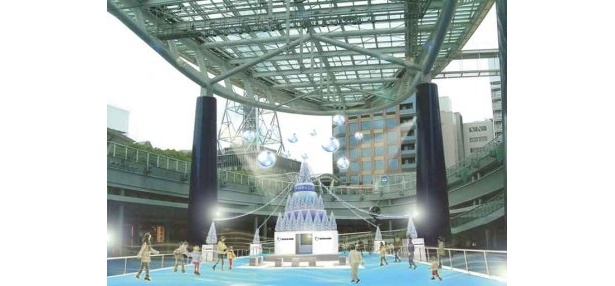 転んでも冷たくない樹脂製スケートリンクが名古屋・栄に新登場